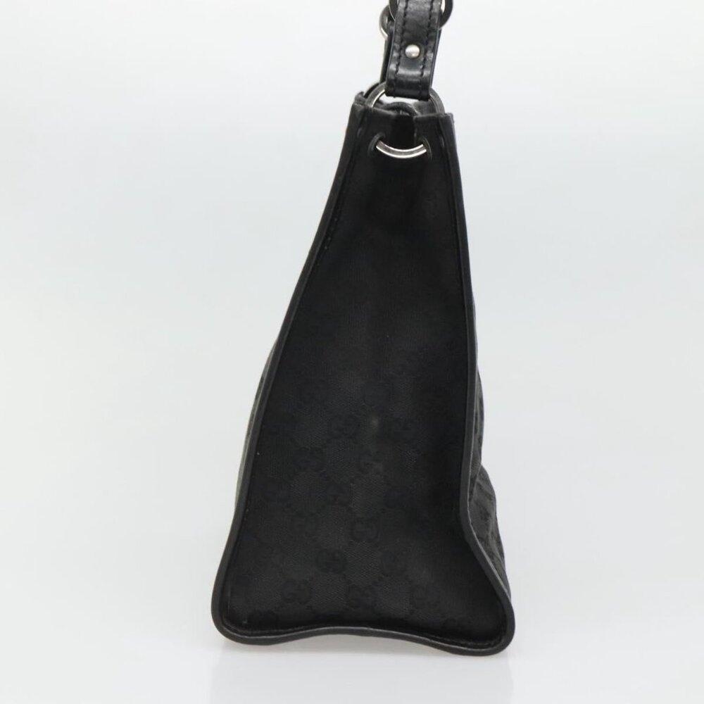 GUCCI GG Canvas Shoulder Bag Black Silver 110292 Auth ki5866 - Picture 5 of 16